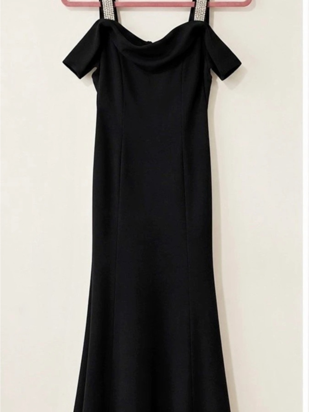 Fashion Nova Black Rhinestone Strap Formal Gala Gown – Size 14 - Like New